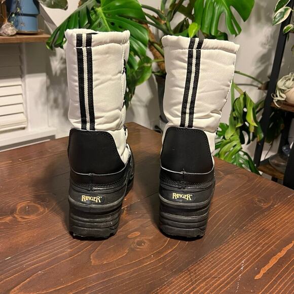 Ranger Tundra Women's Winter Snow Boots Black and Cream Size 9 Warm Cute - Picture 4 of 10